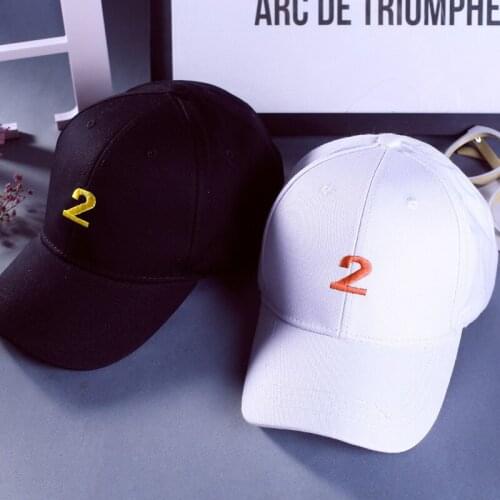 Spring New Pattern Fashion Korean Digital 2 Solid Color Baseball cap dad Hat Men Women Cap snapback bone casquette homme caps