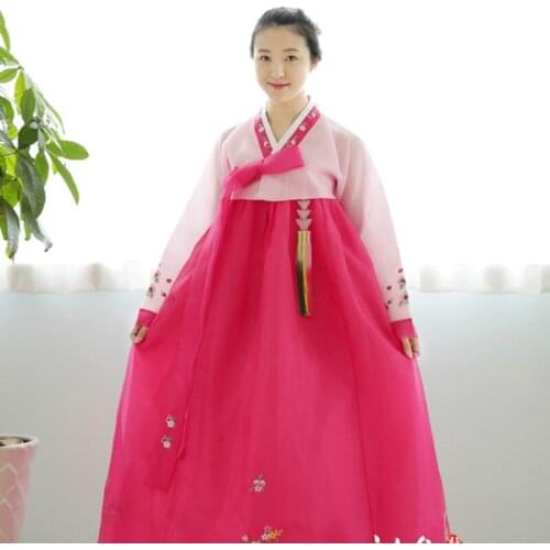 High Quality Folk Dance Costumes Fashion Dance Performance Costumes Womens Birthday Dress Traditional Festival Womens Hanbok
