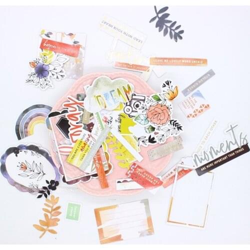 YPP CRAFT 54pcs Live in Wonder Paper Stickers for Scrapbooking Happy Planner/ DIY Crafts/ Card Making Decoration