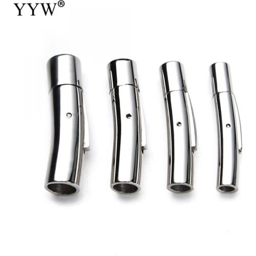 YYW 3/4/5/6mm Magnetic Clasps Cord Clasps Hooks Diy Findings For Bracelets Stainless Steel Clasps Jewelry Making Round Leather