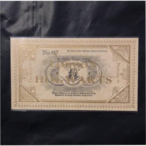 1 Pcs Harri London to Potter Map Lettter Express Replica Train Ticket 9 3/4 Platform NO. 257 For One Way Travel 10.8*6.2 Cm
