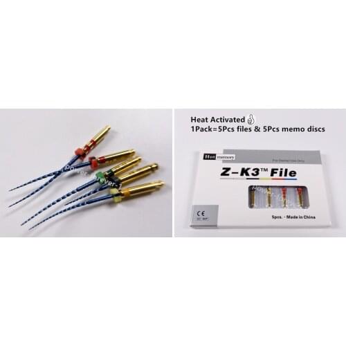 1Pack(5Pcs) Hot Heat Files Dental Endo Root Canal File Good Memory 28mm Activation Endodontic Z-K3
