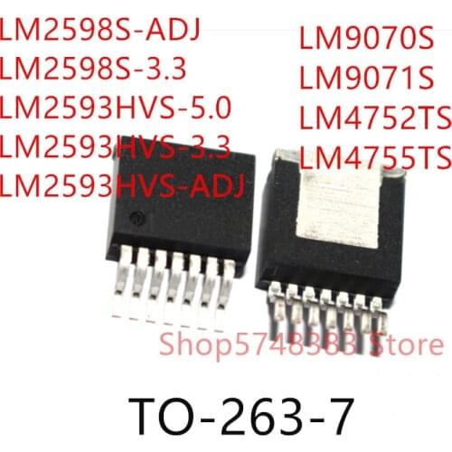 10PCS LM2598S-ADJ LM2598S-3.3 LM2593HVS-5.0 LM2593HVS-3.3 LM2593HVS-ADJ LM9070S LM9071S LM4752TS LM4755TS TO-263