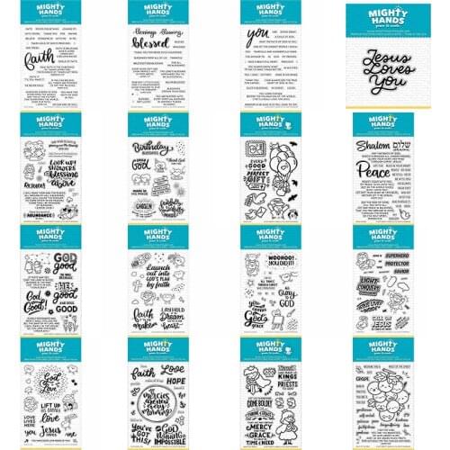 Panalisacraft 16 stylesTransparent Clear Silicone Stamps for DIY Scrapbooking/Card Making/Kids Crafts Fun Decoration Supplies