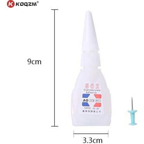 2ML Quick-drying 502 Super Glue Cyanoacrylate Adhesive Strong Bond Fast Repair Tool Instant Glue For Leather Rubber Metal