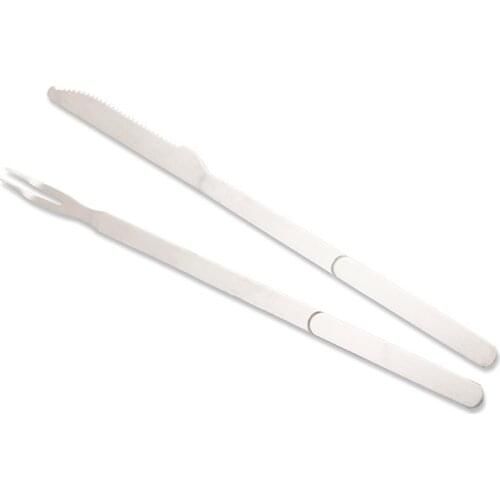 2pcs Stainless Steel Barbecue Knife and Fork Cutlery Utensils Meat Carving Set BBQ Tools Kitchen,Dining & Bar TB Sale