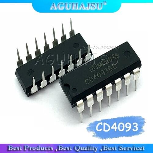 5pcs CD4093 CD4093BE HCF4093BE DIP CD4093BD with non-flip-flop logic gate and inverter New Original