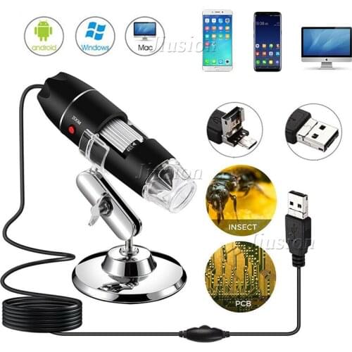 500X-1600X 8 LED Light Digital Circuit Stereo Microscope Mini Camera USB Electronics Microscopio Biology Magnifier Home School