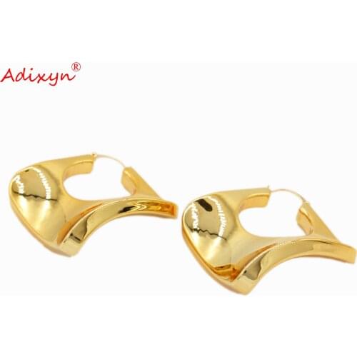 Adixyn Fashion Hoop Earrings for Women Nigeria/African/Middle East Birthday Party Accessories N03237