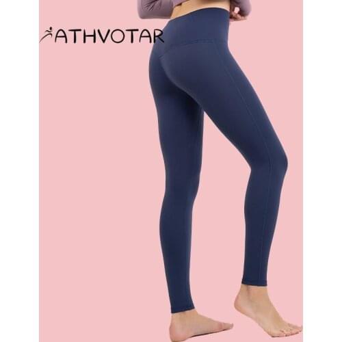 ATHVOTAR Tights Women Pants Sexy High Waist Hip Lift Running Sport Fitness Leggings External Wear Elasticity Yoga Gym Clothing