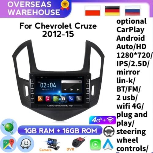 Android Car Dvd Gps For Chevrolet Cruze 2013 2014 2015 With Radio Gps Navigation Support Mirror Link /steering Wheel/Spanish