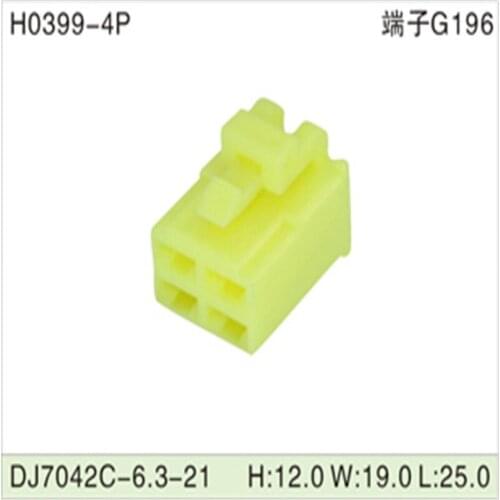 Free shipping 500pcsDJ7042C-6.3-21 4Pin 6.3mm AMP Car Electrical Wire Connectors for VW,BMW,Audi,Toyota,NISSAN AND other