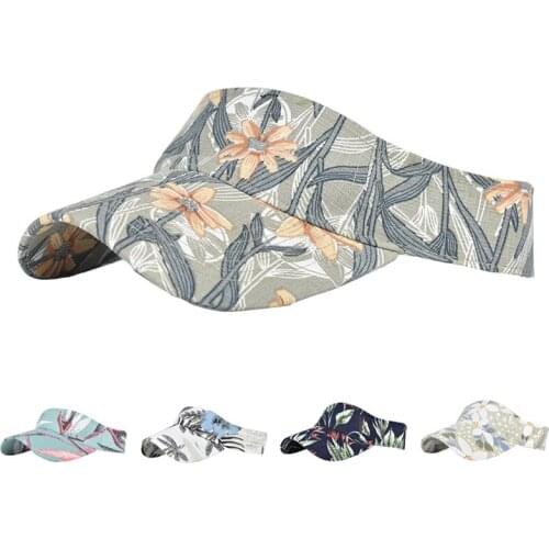 Unisex Chinoiserie Visor Empty Top Baseball Caps for Men Women Summer Casual Sun Hat Cotton Velcro Adjust Sport Hats Trucker Cap