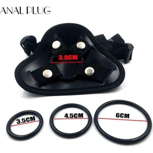 Black Lace Strap On Dildo Adjustable Penis Strapon Corset Style Harness Detachable Rubber Ring Lesbian Sex Toys