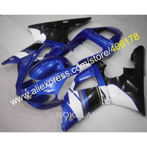 For Yamaha 2000 YZF-R1 2001 YZFR1 Black White Blue YZF R1 00 01 Body Work Fairing Kit (Injection Molding)