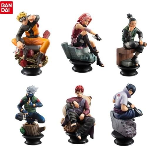 Anime Naruto Shippuden Figurine Model 7CM Sasuke Gaara Kakashi Haruno Action Figures Chess Statue Collectible Christmas gift