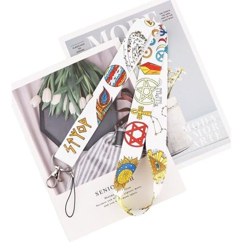 MD731 DMLSKY Cartoon Egyptian Element Keychains For Women Lanyard For Keys ID Card Pass Gym Mobile Phone Badge Holder Hang Rope