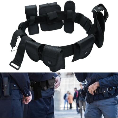 Multifunctional Security Belts Outdoor Tactical Military Training Polices Guard Utility Kit Duty Belt With Pouch Set