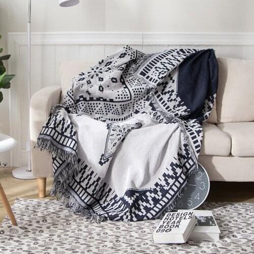 Multi-size Black White Plain Color Baby Blanket Knitted Pet Dogs Sleeping Cover Quilt Beach RUgs