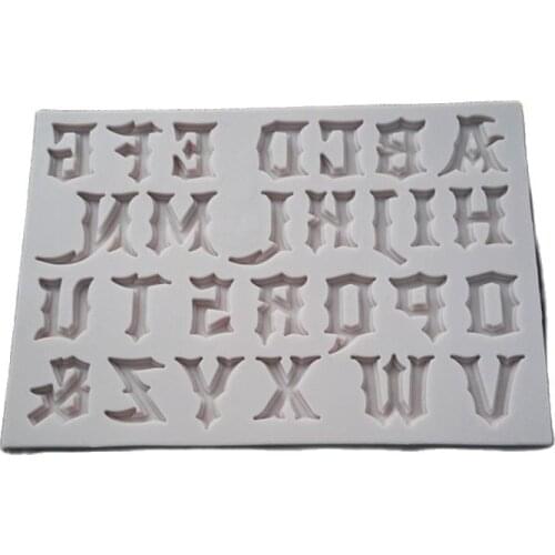 New Arrival Uppercase Letters Alphabet Shaped 3d Silicone Cake Fondant Mold Cake Decoration Tools Soap Candle Moulds E916