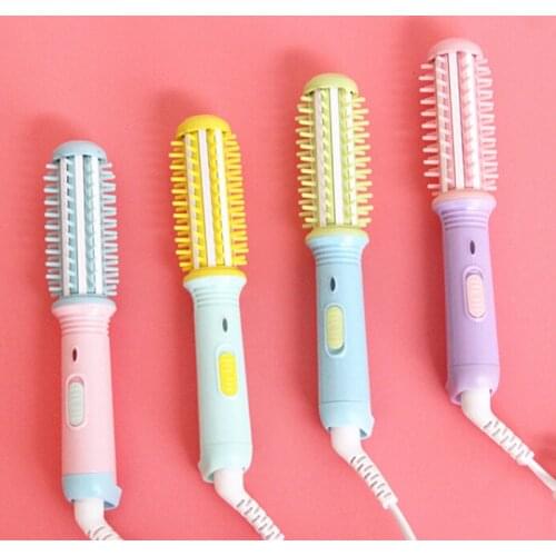 New Mini Hair Curling Iron 220V Electric Small Hair Straightening Curling Iron Set Cute Flat Iron Travel Hair Straightener Tools