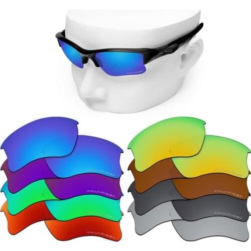OOWLIT Anti-Scratch Replacement Lenses for-Oakley Flak Jacket XLJ Etched Polarized Sunglasses