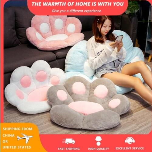 Armchair Back Seat Cushion Bear Claw Cartoon Cute Chair Desk Backrest Pillow Animal Sofa Office cojines para sillas home decor