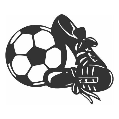 Sneakers With Football Image Vinyl Car Stickers For Car The Whole Body Sign Removable FA439