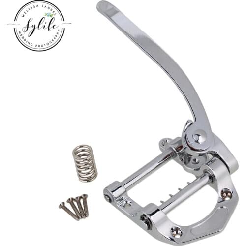 Silver Zinc Alloy Bridge Vibrato Tailpiece for Electric Guitar