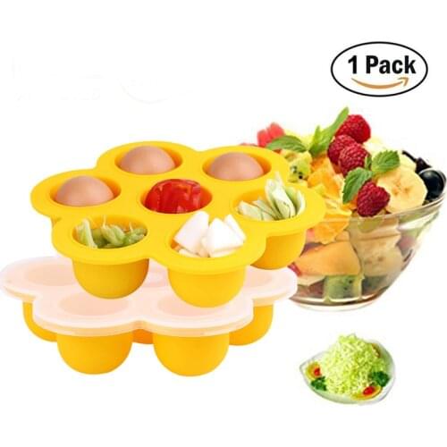 Silicone Egg Mold Freshness Preservation Reusable Storage Container Baby Food Freezer Trays Lid Kitchen Accessories Gadget