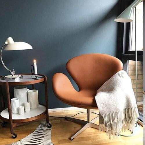 Modern Accent Swivel Leather Fabric Cover Leisure Chair With Metal Base Hotel Polyurethane Make Up Chair