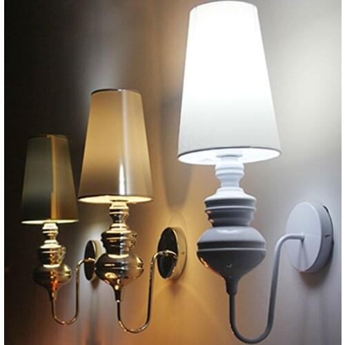 Modern Guard Wall Lamps European Style Bedroom Reading Lighting Corridor Lamp E27 Holder Silver/Gold/Black/White