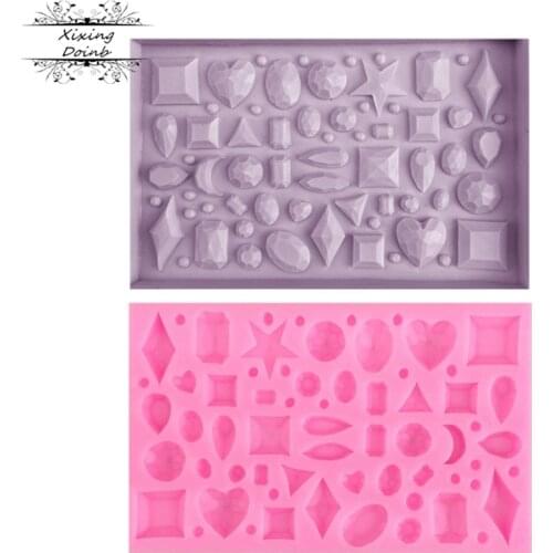 Sugarcraft Gem Gemstone jewel Silicone molds Handmade Chocolate Mold Fondant Cake Decoration Sugar Craft Tools baking tools