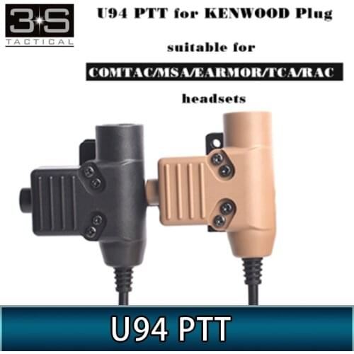 Tactical Airsoft Headset PTT U94 PTT For COMTAC MSA EARMOR TRI Headset Push To Talk PTT Kenwood Milland
