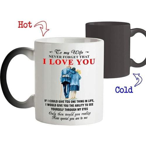 Heat Changing Mug Coffee Tea Appear Gift Box DIY Photo Images Print Logo Text Custom Design
