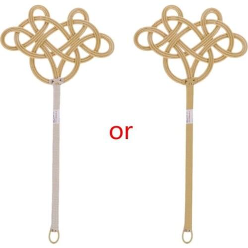 Traditional Racket Woven Imitation Rattan Clean Duster Carpet Rug Beater Durable Hand Made For Pet Owner K0AB