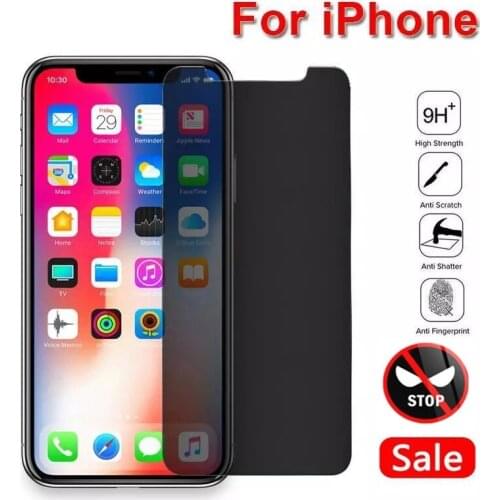 1-2PC Privacy Protective Film Anti-spy Screen Protectors for IPhone 12 Mini 11 Pro XS MAX X XR 7 8 PLUS Anti-peep Tempered Glass