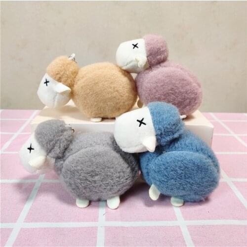 10cm cartoon little sheep pendant plush doll doll little lamb mini toy backpack decoration keychain pendant gift female
