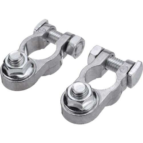 2Pcs Car Battery Connector Post Battery Terminal Pile Cap Charging Clamp Auto Truck Battery Terminal Accessories
