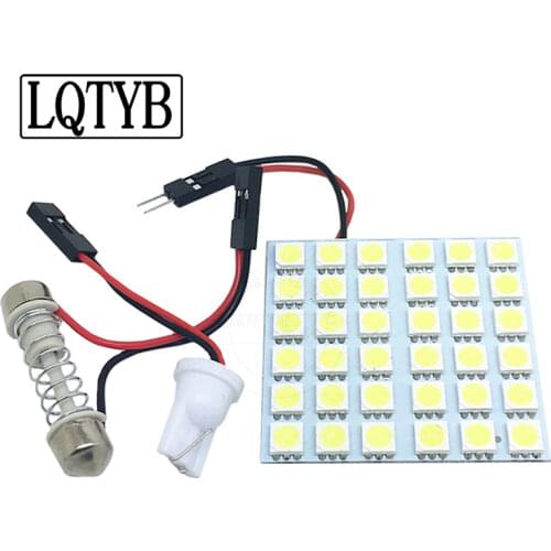 2pcs car reading light led5050-36SMD car interior light modified universal super bright interior light trunk bulb