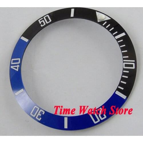 38mm white mark black blue ceramic bezel insert for 40mm mens watches 26