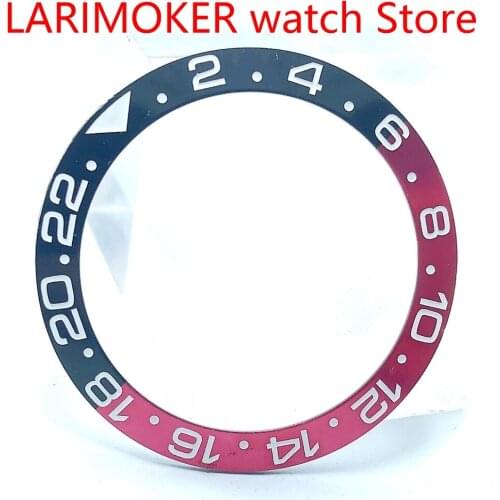 41MM Black Ceramic Bezel Luminous Dot White Marks Watch Bezel Fit 44mm Automatic Movement Mens Watch