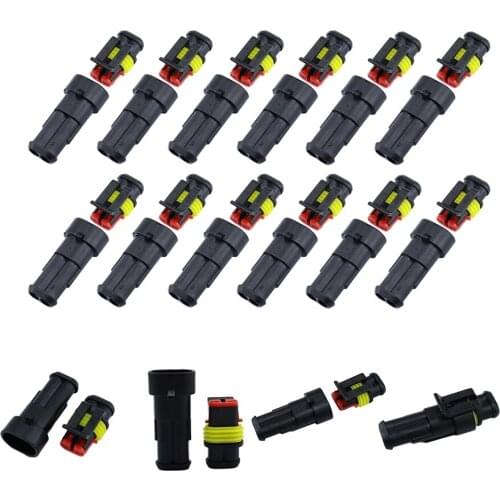 Promotion! 10 Kit 2 Pin Way Waterproof Electrical Wire Connector Plug