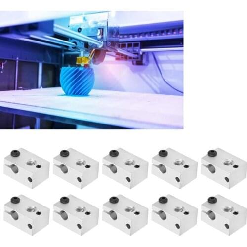 10Pcs 20 x 16 x 12mm Aluminum Heating Block PT100 Sensor For V6 3D Printer Heater Nozzle Accessories