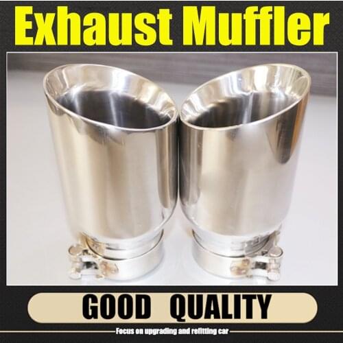 Free Shipping: Newest StyleTop Quality 304 Stainless Steel Universal Exhaust System End Pipe+Car Exhaust Tip 1 Piece