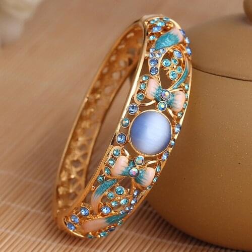 Free shipping New high-grade set auger retro luxury hollow out wholesale jewelry fashion ms enamel cloisonne bracelet