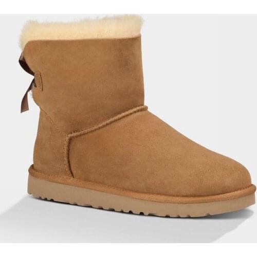 UVWP Fashion Ankle Boots Natural Fur Non-slip Women Snow Boots Sheepskin Wool Warm Winter Boots Rubber Soles Ladies Ankle Boots