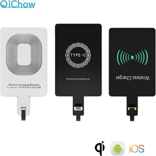 Fast Qi Wireless Charger Receiver For iPhone 6 7 Plus Universal Charging Receiver Adapter Pad Coil For Micro USB Type-C Phone
