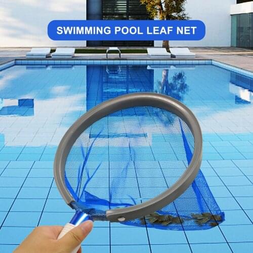 Swimming Pool Leaf Skimmer With Fine Mesh Durable Aluminum Frame Pool Cleaning Net For Inground And Above Ground Pool