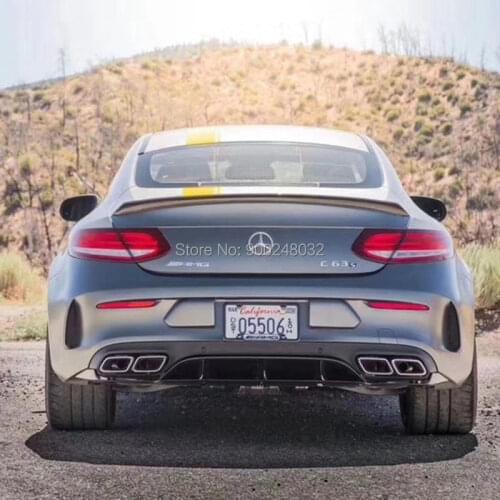 For Mercedes C200 C250 C300 C180 C350 Coupe 2 Door Car 2014 Carbon Spoiler Wing Trunk Lip Boot Cover Car Styling